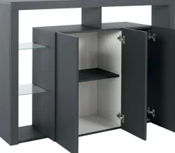 Credenza antracite 150x40x100h cm 3 ante - Bagnasco