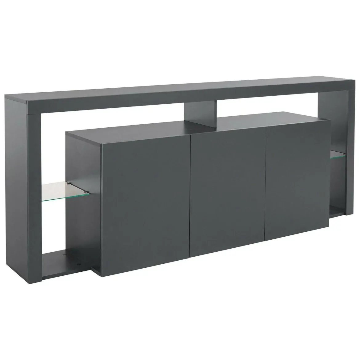 Credenza antracite 200x40x80h cm 3 ante - Andaleiv