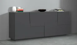 Credenza antracite 220x40x80h cm 4 ante - Atak