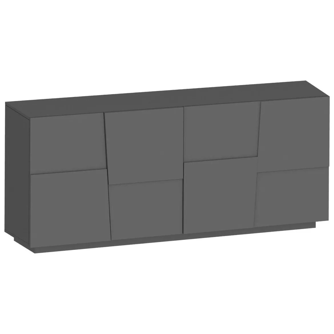 Credenza antracite 220x40x80h cm 4 ante - Atak