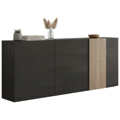 Credenza ardesia e noce 181x44x86h cm 3 ante - Jerry