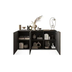 Credenza ardesia e noce 181x44x86h cm 3 ante - Jerry