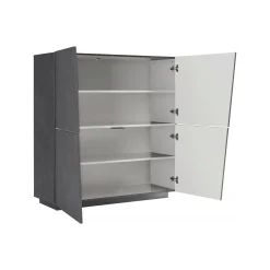 Credenza ardesia 120x43x126h cm 4 ante - Abbabbau