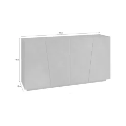 Credenza ardesia 162x44x86h cm 4 ante - Augusto