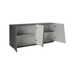 Credenza ardesia 200x43x86h cm 4 ante - Apollo