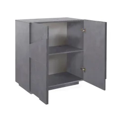 Credenza ardesia 81x44x86h cm 2 ante - Arli