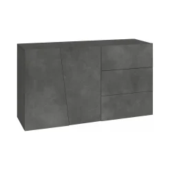 Credenza ardesia 142x44x86h cm 2 ante e 3 cassetti - Aydee