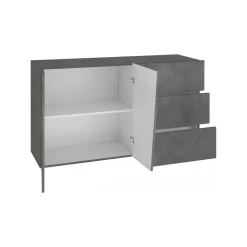 Credenza ardesia 142x44x86h cm 2 ante e 3 cassetti - Aydee