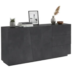 Credenza ardesia 180x43x86h cm 2 ante e 3 cassetti - Ariet