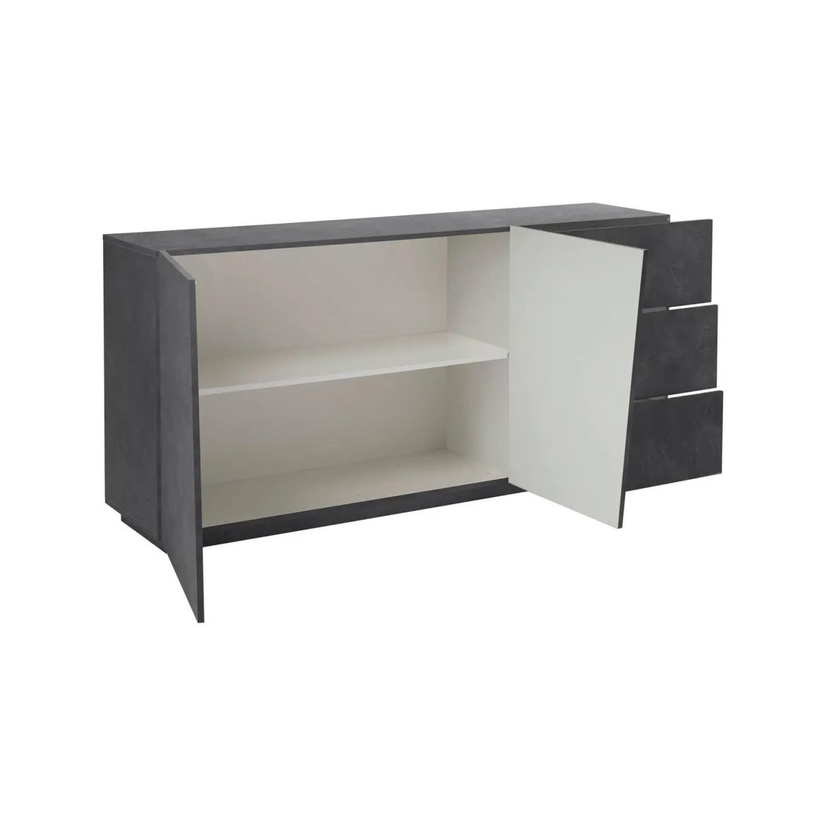 Credenza ardesia 180x43x86h cm 2 ante e 3 cassetti - Ariet