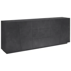 Credenza ardesia 220x43x86h cm 4 ante e 3 cassetti - Ayrton