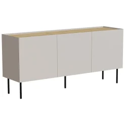 Credenza beige e rovere 150x40x70h cm 3 ante - Verrone