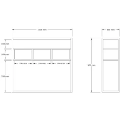 Credenza Beige Marmo oro 4 Vani 3 Ante 90x34x70h cm, Apertura a Ribalta - Gemonio