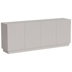Credenza Beige 4 Ripiani 4 Ante 200x40x78h cm, 8 Vani - Masainas