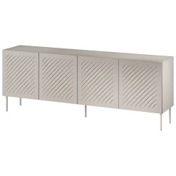 Credenza Beige 2 Ripiani 6 Vani 200.5x42x75h cm, 4 Ante - Carema