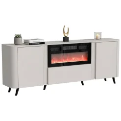 Credenza beige 190x40x68h cm 3 ante - Briano