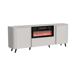 Credenza beige 190x40x68h cm 3 ante - Briano