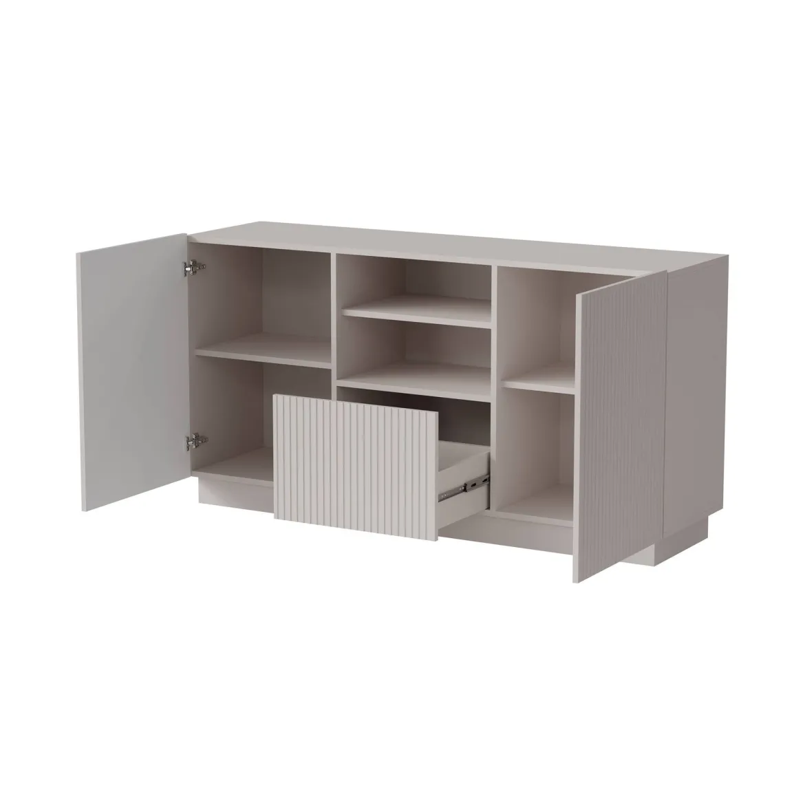 Credenza beige 150x40x78h cm 2 ante e 1 cassetto - Serchio