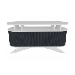 Credenza bianca e antracite 150x43x75h cm 2 ante - Joy