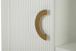 Credenza bianca e marrone 121x41x90h cm 2 ante - Ferrule