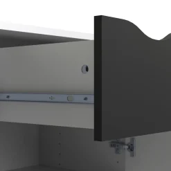 Credenza bianca e nera 98x39x81h cm 2 ante e 1 cassetto - Audit