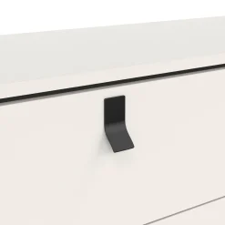 Credenza bianca e nera 150x40x94h cm 6 cassetti - Anturio