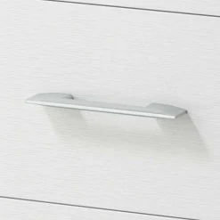 Credenza bianca e rovere 90x41x87h cm 1 anta e 4 cassetti - Aracnida