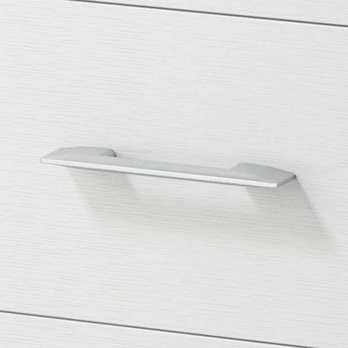 Credenza bianca e rovere 90x41x87h cm 1 anta e 4 cassetti - Aracnida