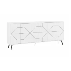 Credenza bianca 184x35x77h cm 6 ante - Africo