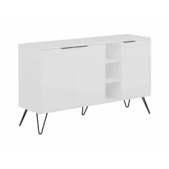 Credenza bianca 142x35x83h cm 3 ante - Alin
