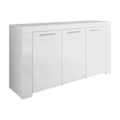 Credenza bianca 144x42x80h cm 3 ante - Amaculi