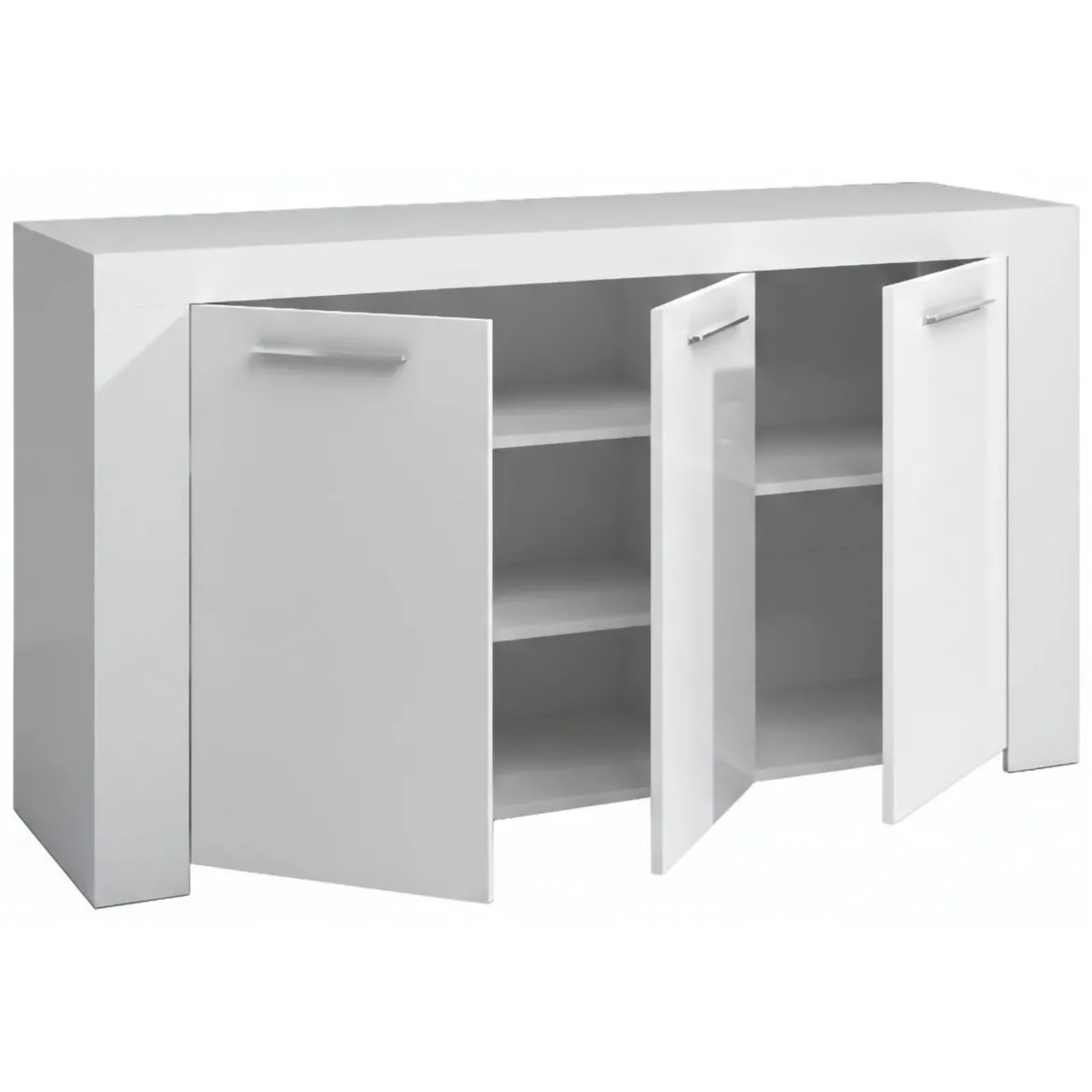 Credenza bianca 144x42x80h cm 3 ante - Amaculi
