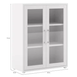 Credenza bianca 89x40x113h cm 2 ante - Ampezzo