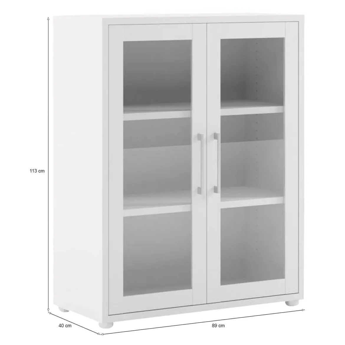 Credenza bianca 89x40x113h cm 2 ante - Ampezzo