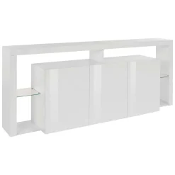 Credenza bianca 200x40x80h cm 3 ante - Andaleiv