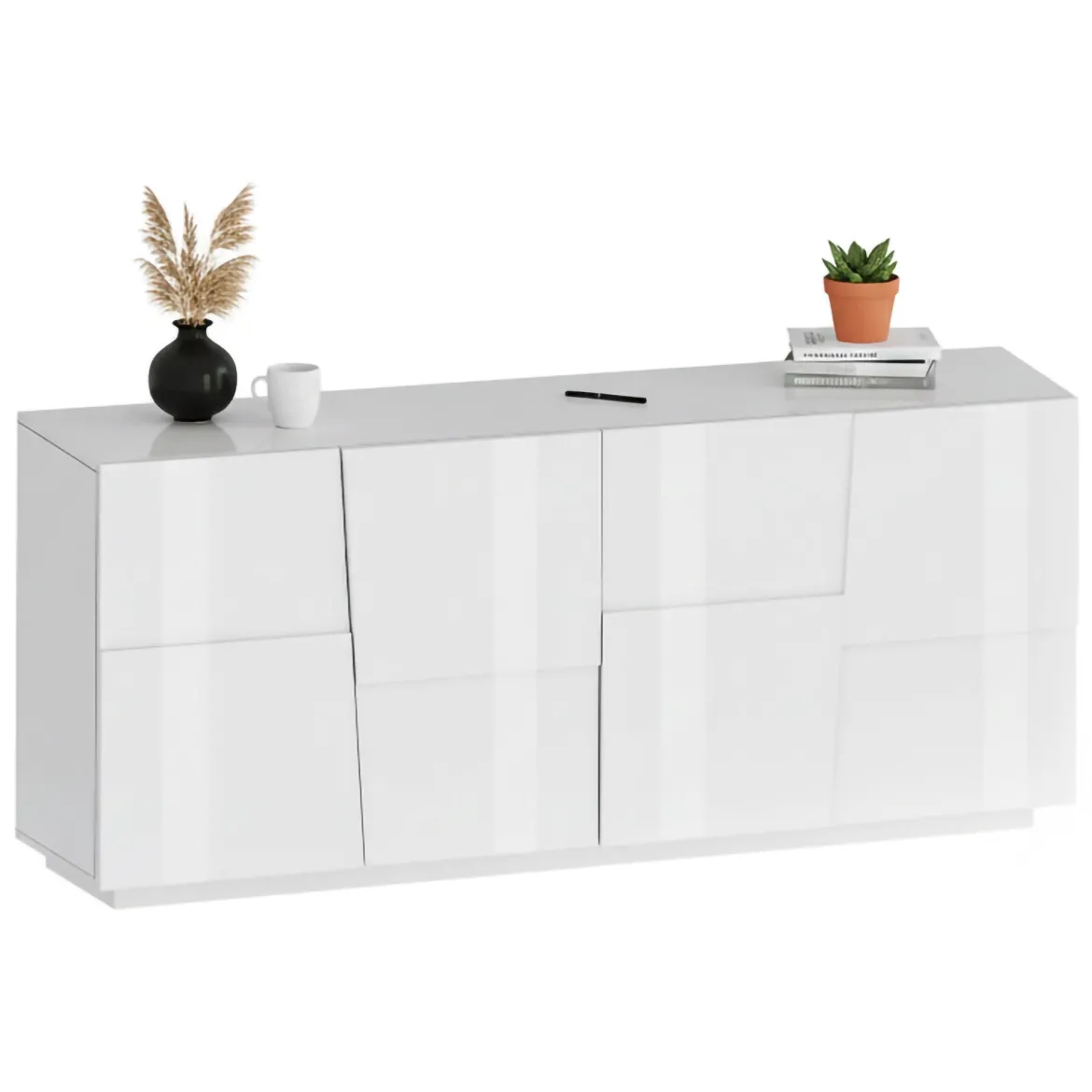 Credenza bianca 200x44x86h cm 4 ante - Arda