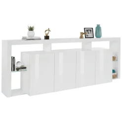 Credenza bianca 220x40x80h cm 4 ante - Atak