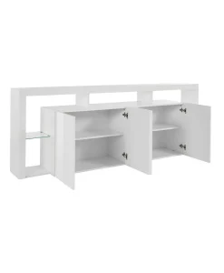 Credenza bianca 220x40x80h cm 4 ante - Atak