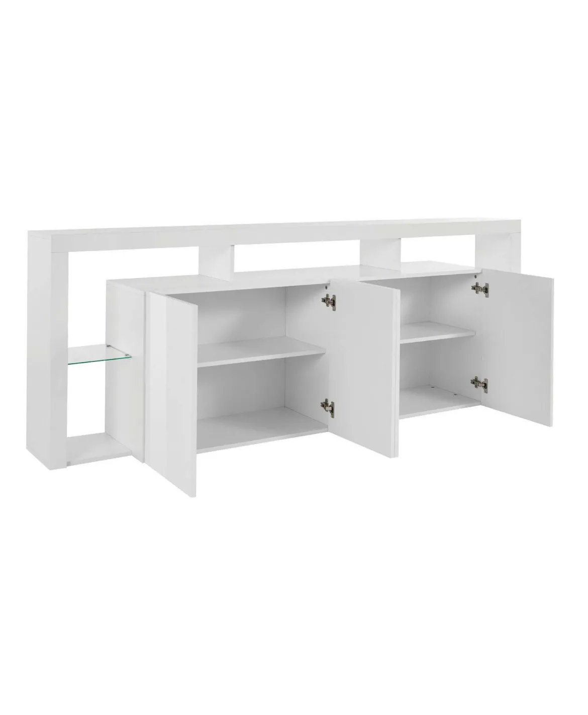 Credenza bianca 220x40x80h cm 4 ante - Atak