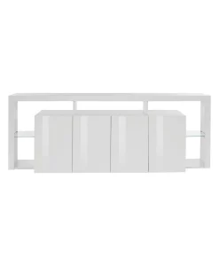Credenza bianca 220x40x80h cm 4 ante - Atak