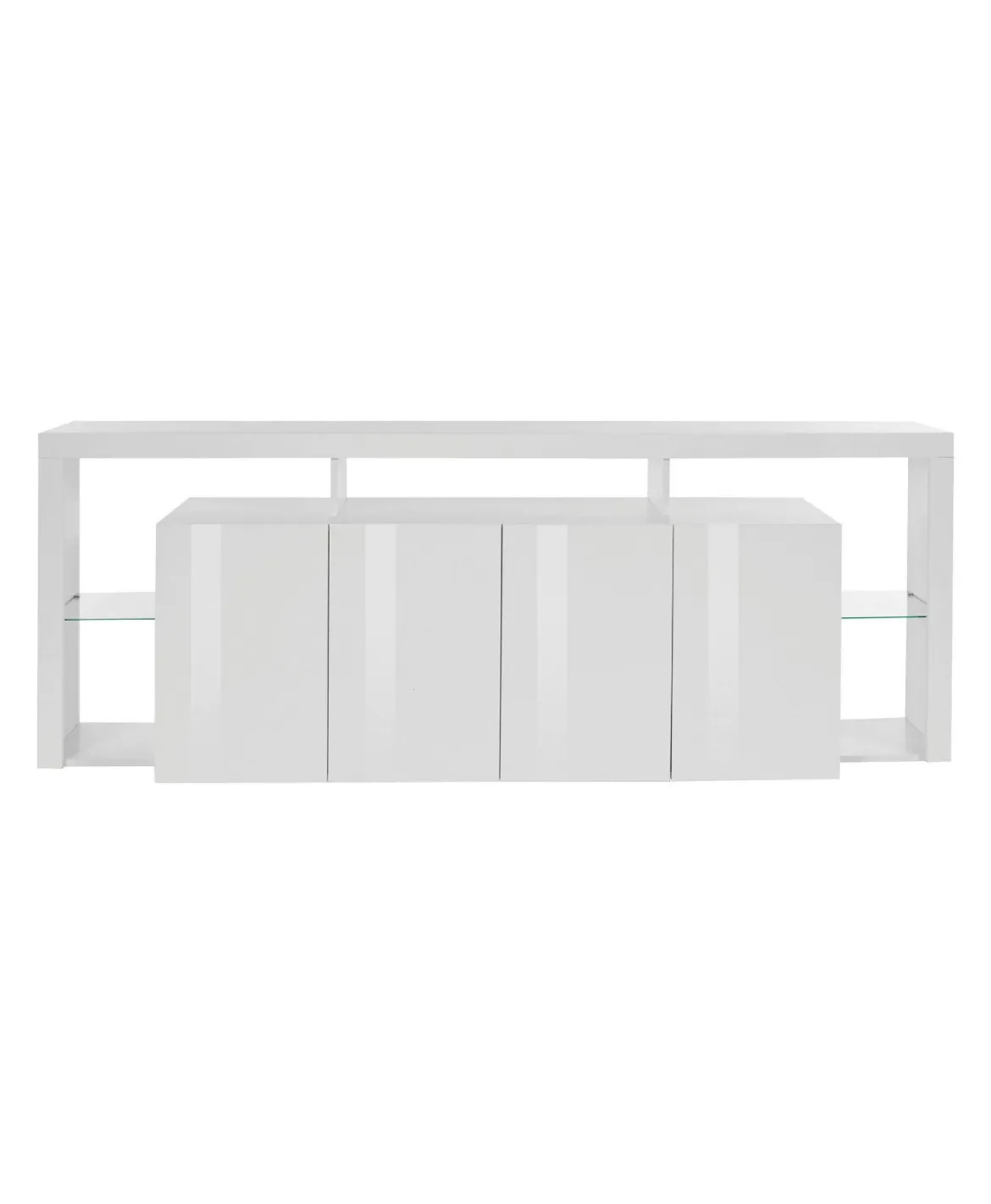 Credenza bianca 220x40x80h cm 4 ante - Atak