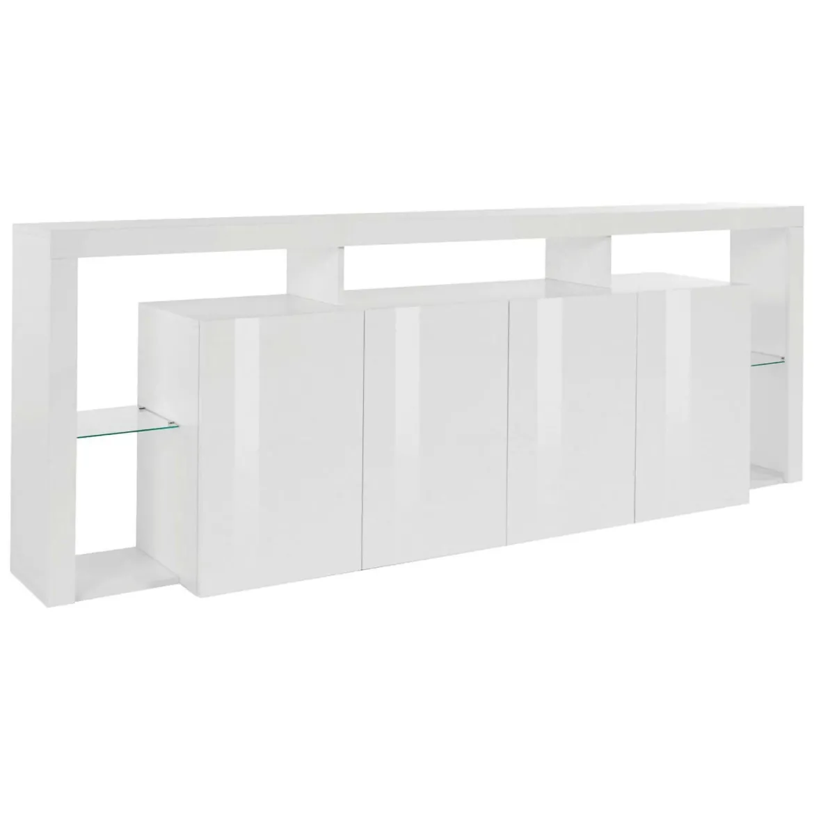 Credenza bianca 220x40x80h cm 4 ante - Atak