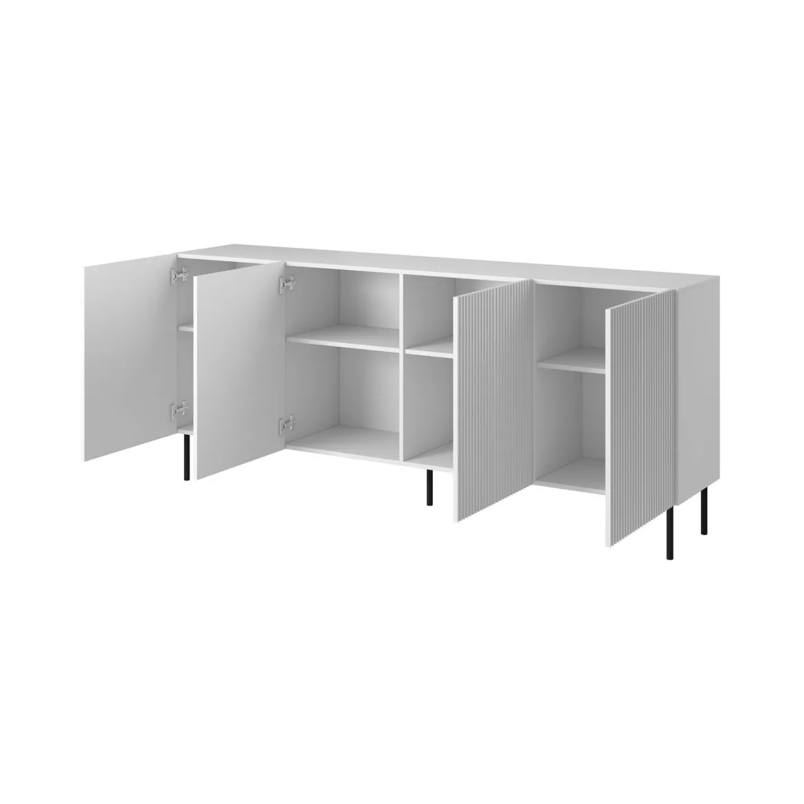 Credenza bianca 200x42x82h cm 4 ante - Corana