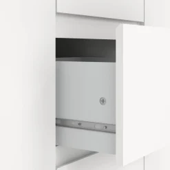 Credenza bianca 119x40x83h cm 2 ante e 3 cassetti - Zumpano