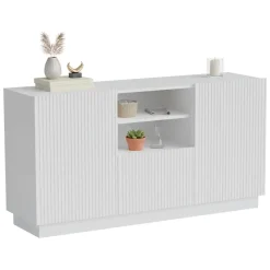 Credenza bianca 150x40x78h cm 2 ante e 1 cassetto - Serchio
