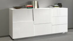 Credenza bianca 180x44x86h cm 2 ante e 3 cassetti - Avelignese