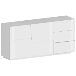 Credenza bianca 180x44x86h cm 2 ante e 3 cassetti - Avelignese