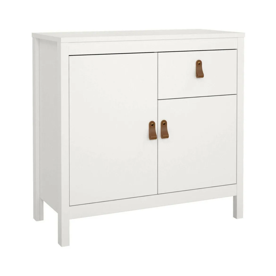 Credenza bianca 82x38x79h cm 2 ante e 1 cassetto - Romagna