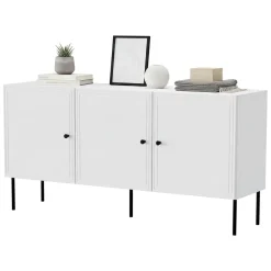 Credenza bianca 151x40x75h cm 3 ante - Vigasio