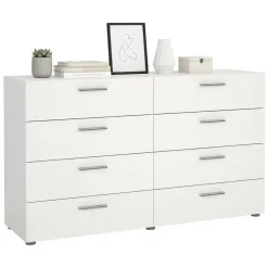 Credenza bianca 140x40x81h cm 8 cassetti - Phethai